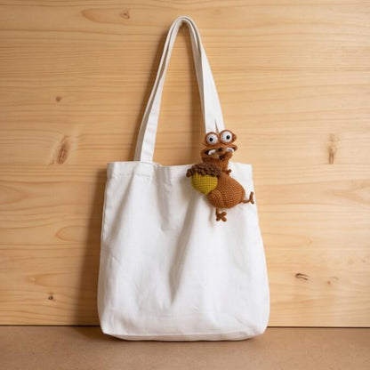 Crochiny Long Neck Squirrel Crochet Pattern Digital Download Amigurumi Bag Charm