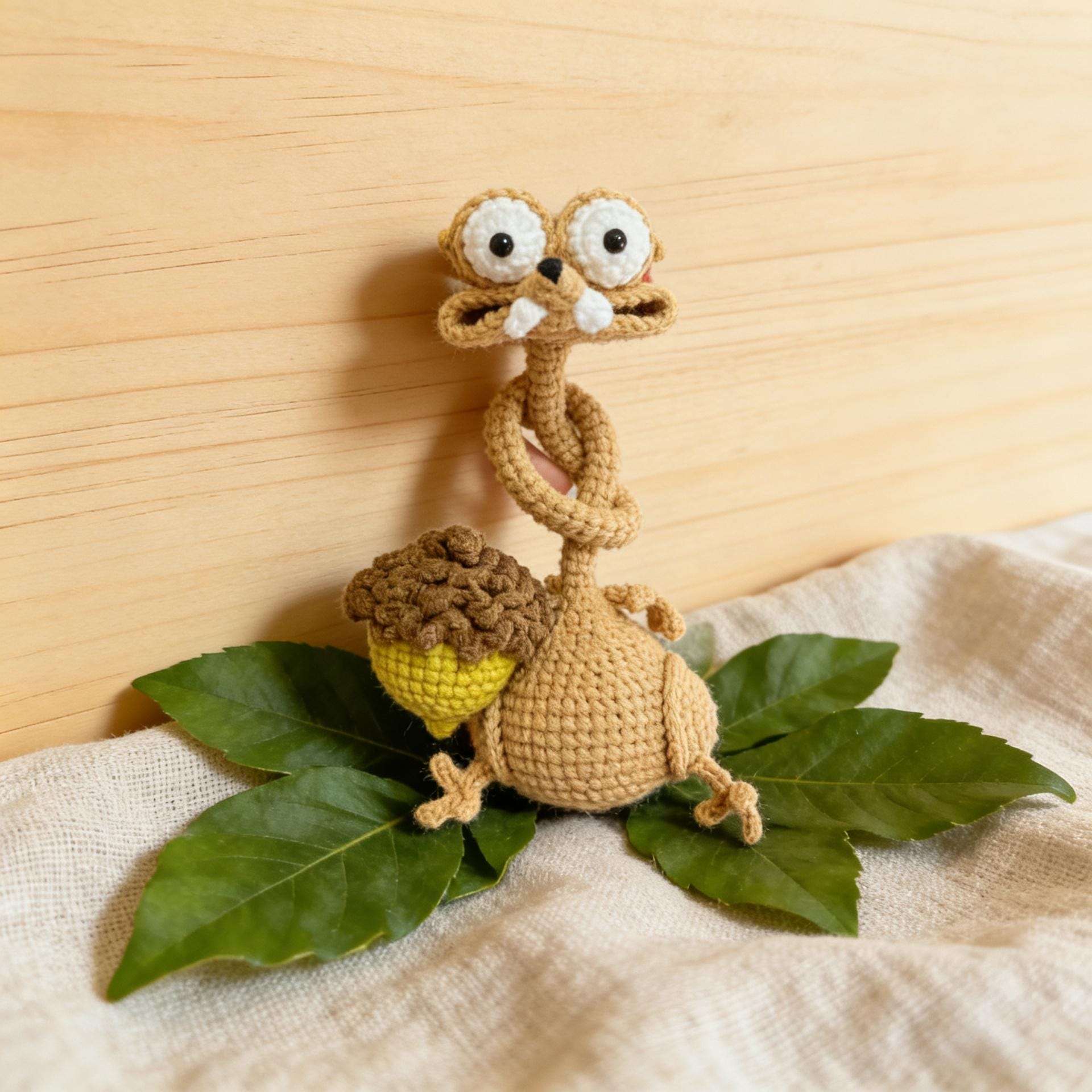 Crochiny Long Neck Squirrel Crochet Pattern Digital Download Amigurumi Bag Charm