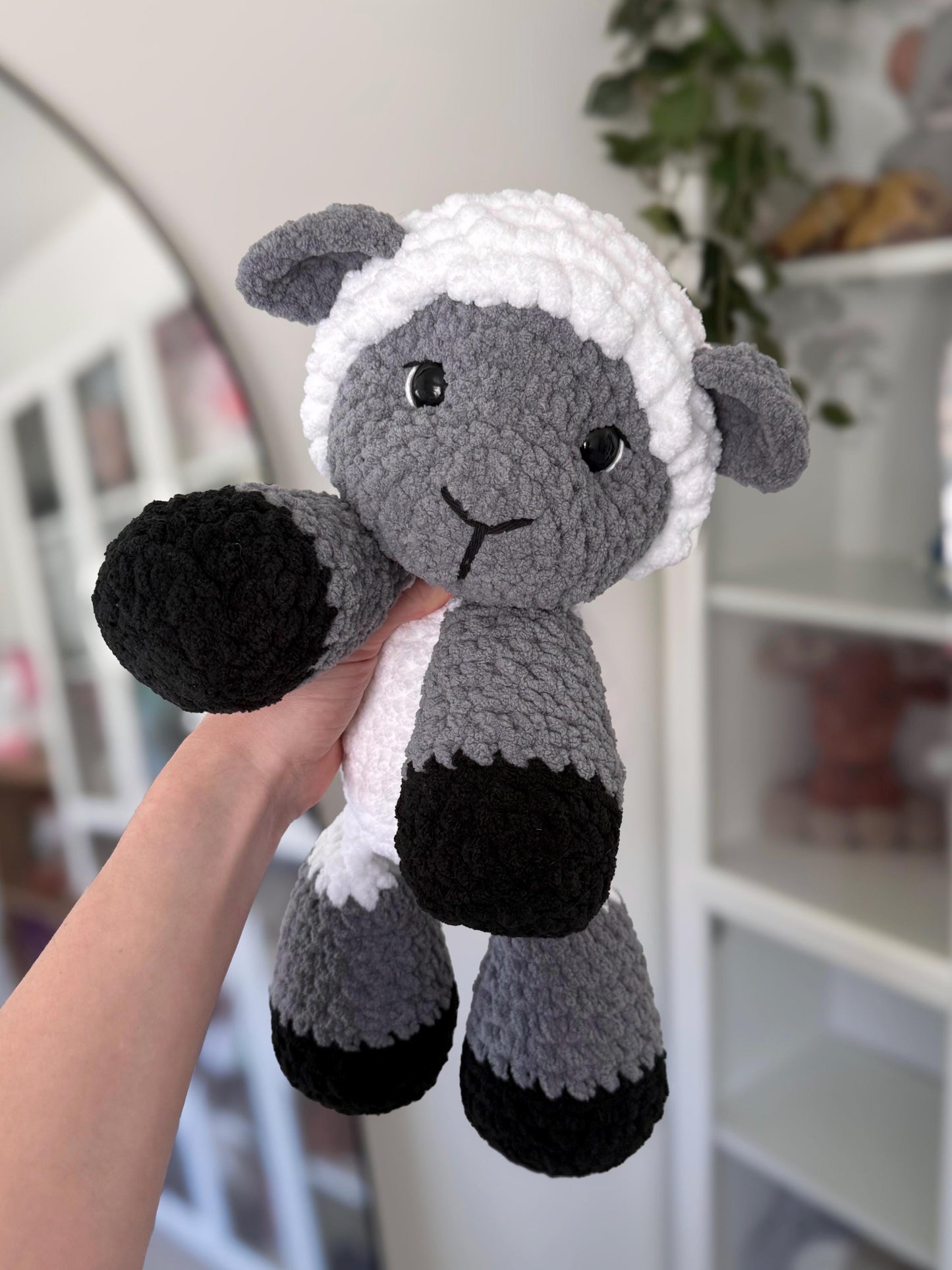 KnotsandSnugglesCo Lily the Floppy Lamb Crochet Pattern PDF
