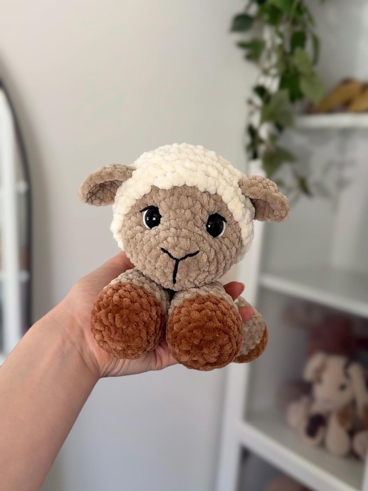 KnotsandSnugglesCo Lily the Floppy Lamb Crochet Pattern PDF
