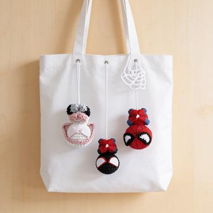 Spider-Man Crochet Pattern Car Hanging Amigurumi Superhero Keychain Mirror Charm Digital Download