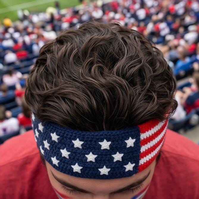 Crochiny USA Flag Headband Crochet Pattern Digital Download PDF