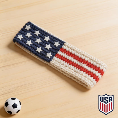 Crochiny USA Flag Headband Crochet Pattern Digital Download PDF