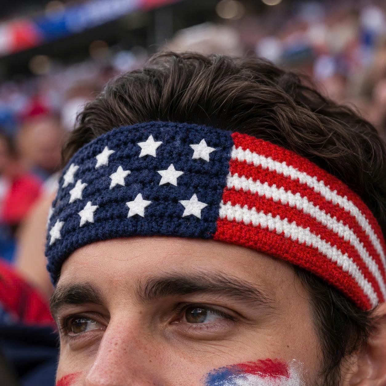 Crochiny USA Flag Headband Crochet Pattern Digital Download PDF