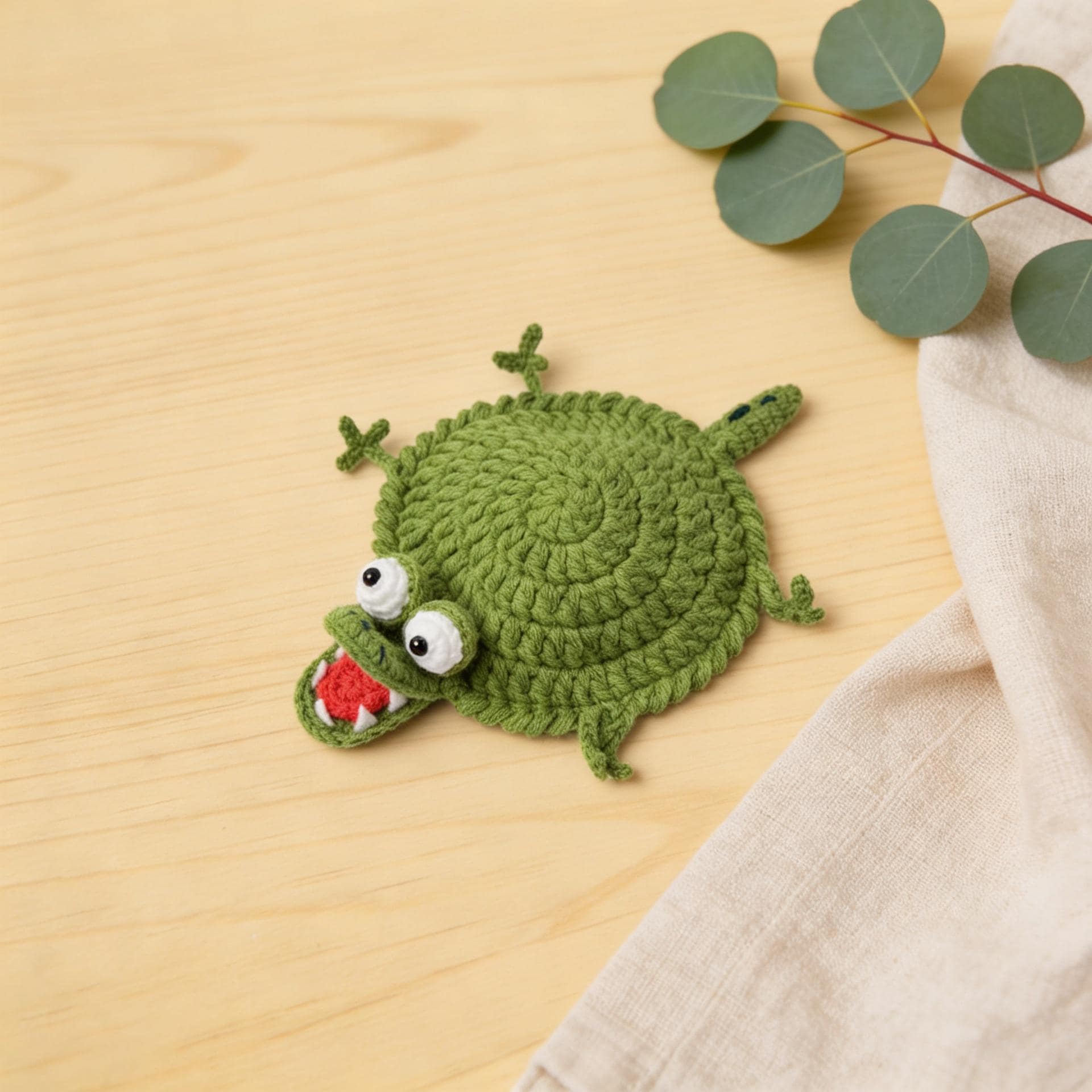 Crochiny Crocodile Squirrel Lizard Popping Coaster Amigurumi Crochet Pattern PDF
