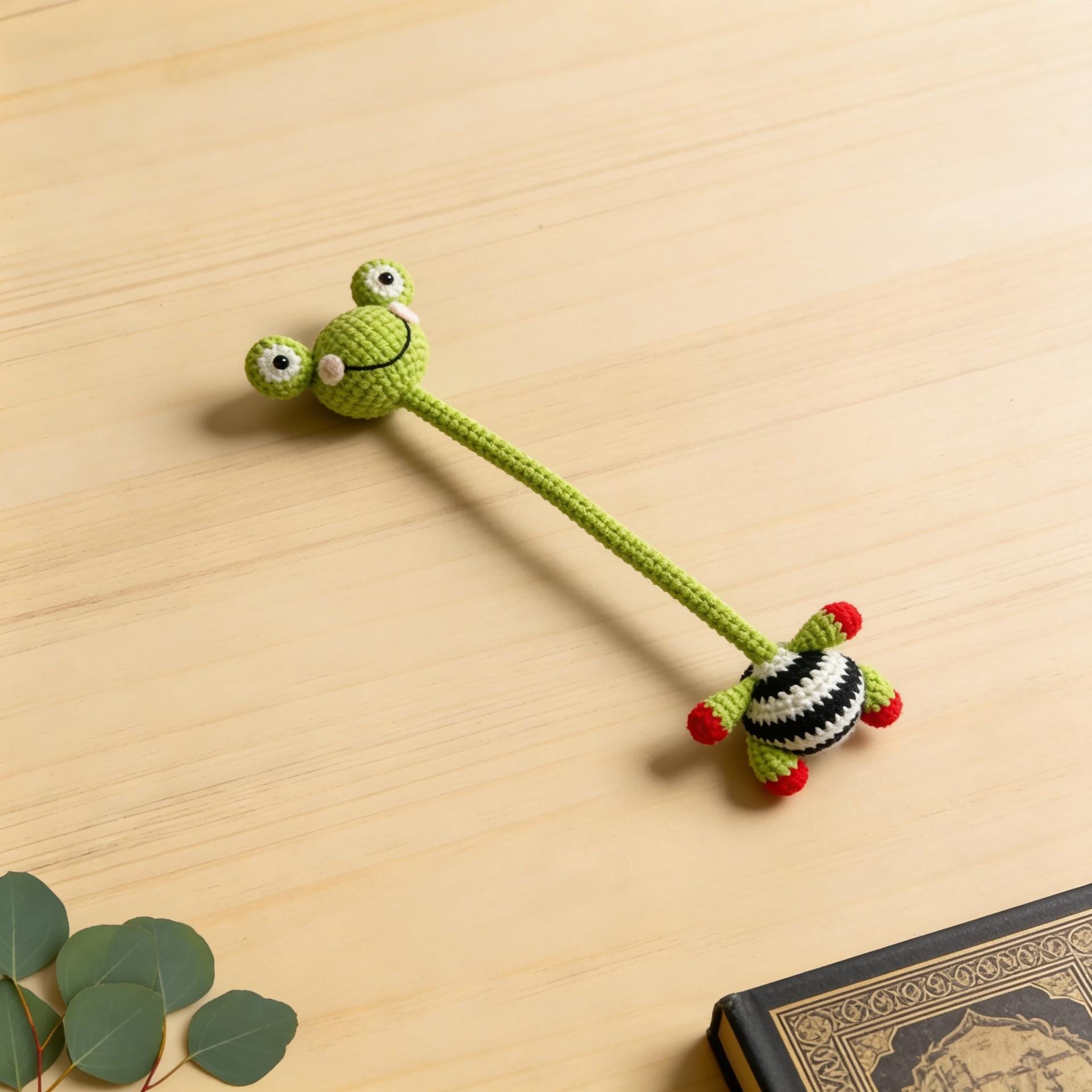 Crochiny Long Neck Frog Crochet Pattern Digital Download Amigurumi Bag Charm