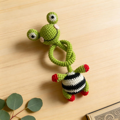Crochiny Long Neck Frog Crochet Pattern Digital Download Amigurumi Bag Charm
