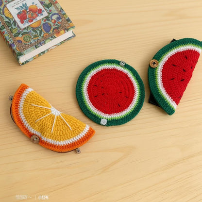 Crochiny Fruit Glasses Case & Coaster Crochet Pattern Digital Download