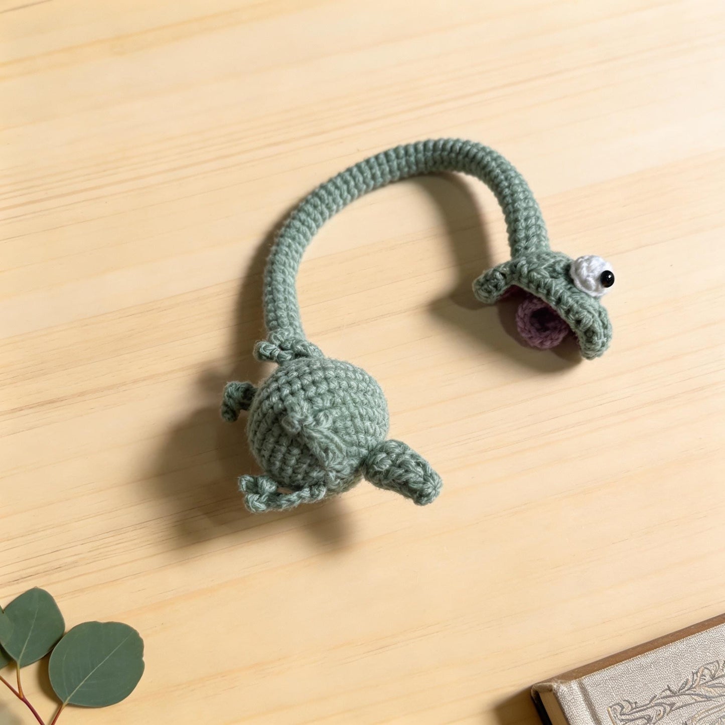 Crochiny Long Neck Lizard Crochet Pattern Digital Download Amigurumi Bag Charm
