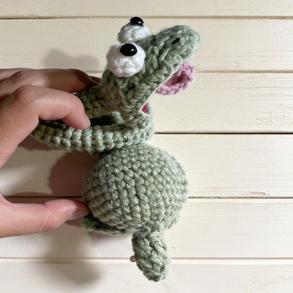 Crochiny Long Neck Lizard Crochet Pattern Digital Download Amigurumi Bag Charm