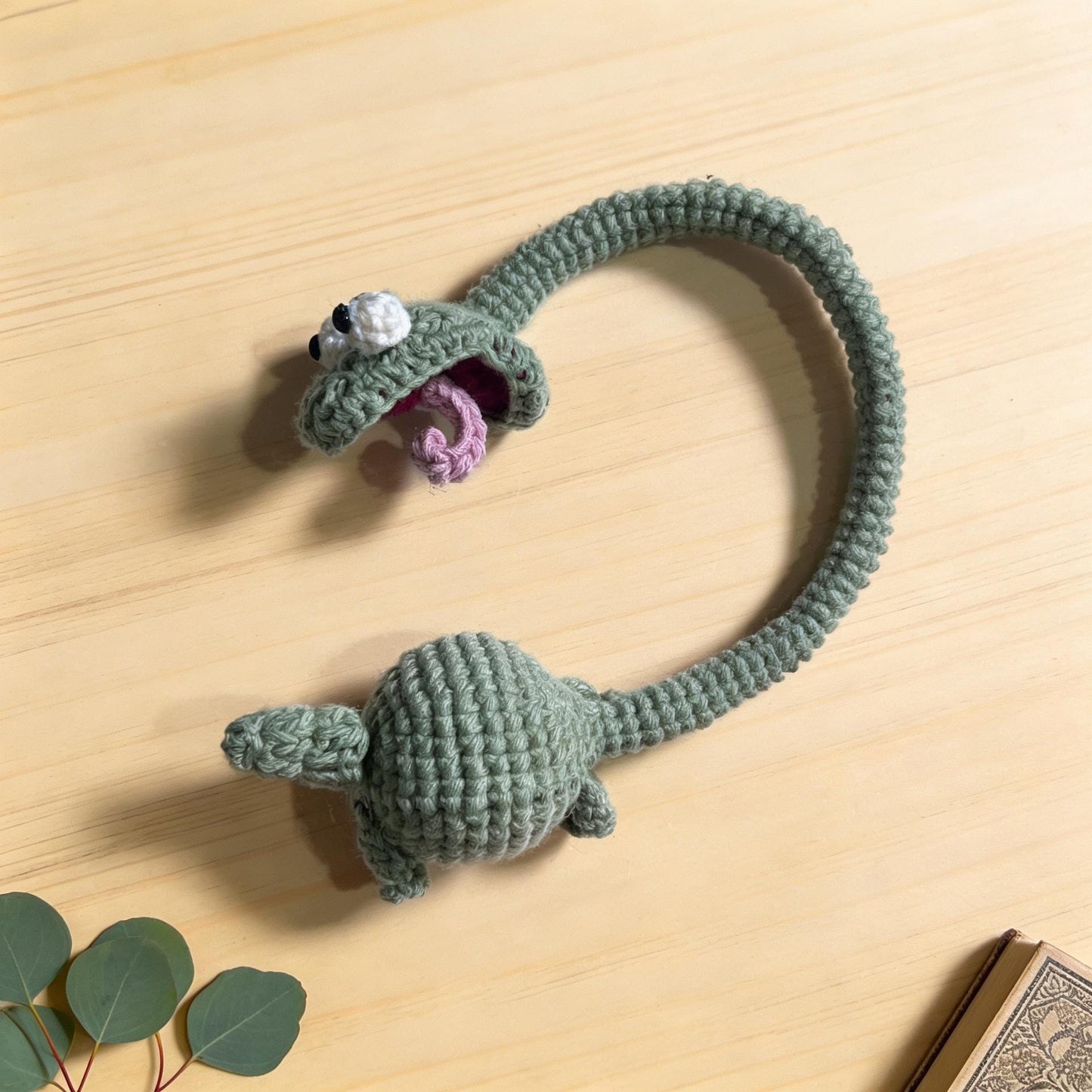 Crochiny Long Neck Lizard Crochet Pattern Digital Download Amigurumi Bag Charm
