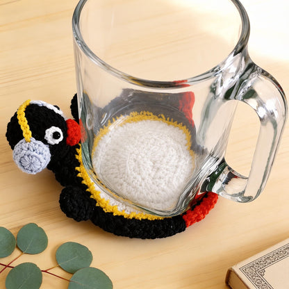 Crochiny Penguin Coaster Crochet Pattern Digital Download Amigurumi Mug Rug