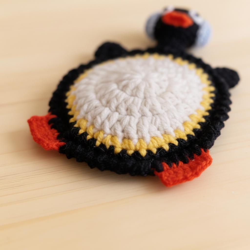 Crochiny Penguin Coaster Crochet Pattern Digital Download Amigurumi Mug Rug
