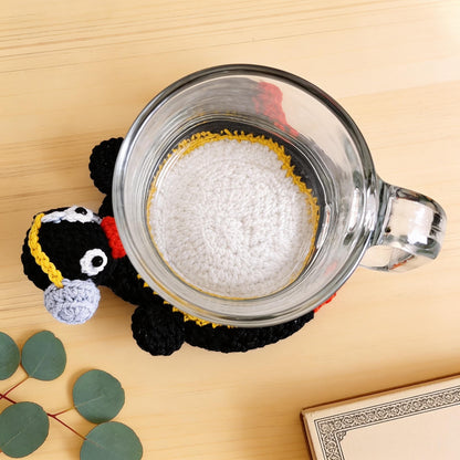 Crochiny Penguin Coaster Crochet Pattern Digital Download Amigurumi Mug Rug