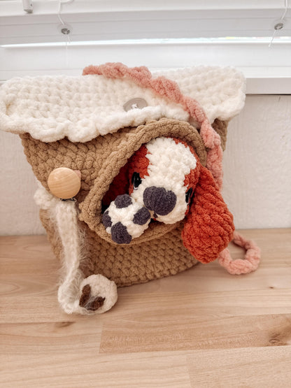BkayCrochetCo Backpack Pets Diaper Bag Amigurumi Crochet Pattern PDF