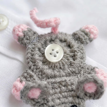 Crochiny 3-in-1 Animal Button Cover Crochet Pattern Bundle Lizard Mouse Squirrel PDF