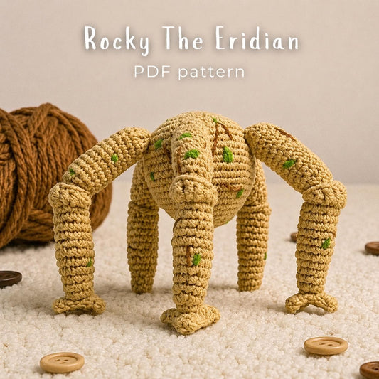 Rocky The Eridian Crochet Pattern, Fantasy Creature Amigurumi, Project Hail Mary Inspired, Handmade Gift Digital Download