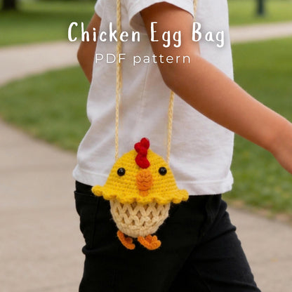 Crochiny Chicken Egg Bag Crochet Pattern Digital Download