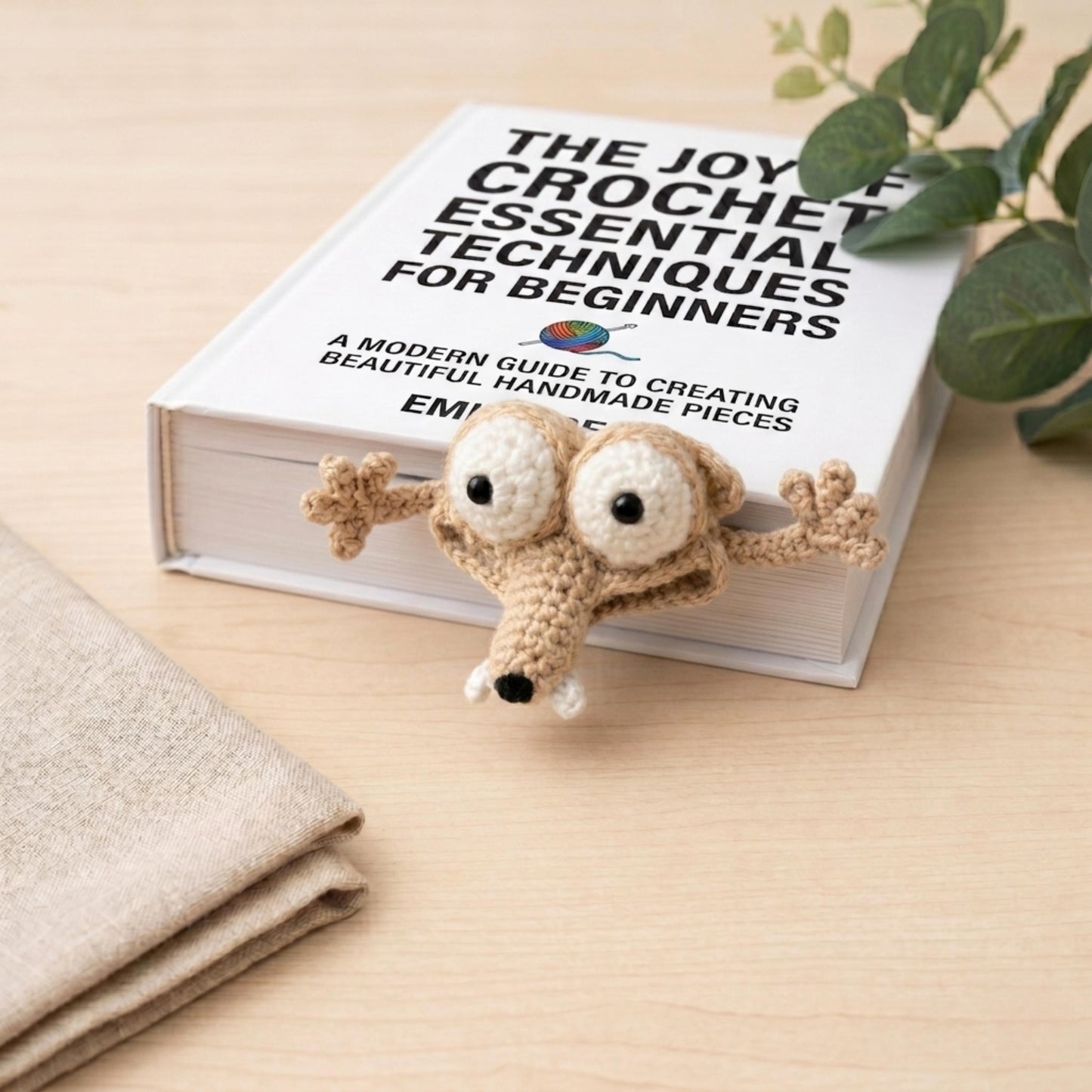 Squirrel Crochet Pattern Bundle - Coaster, Button Cover, Long Neck & Bookmark