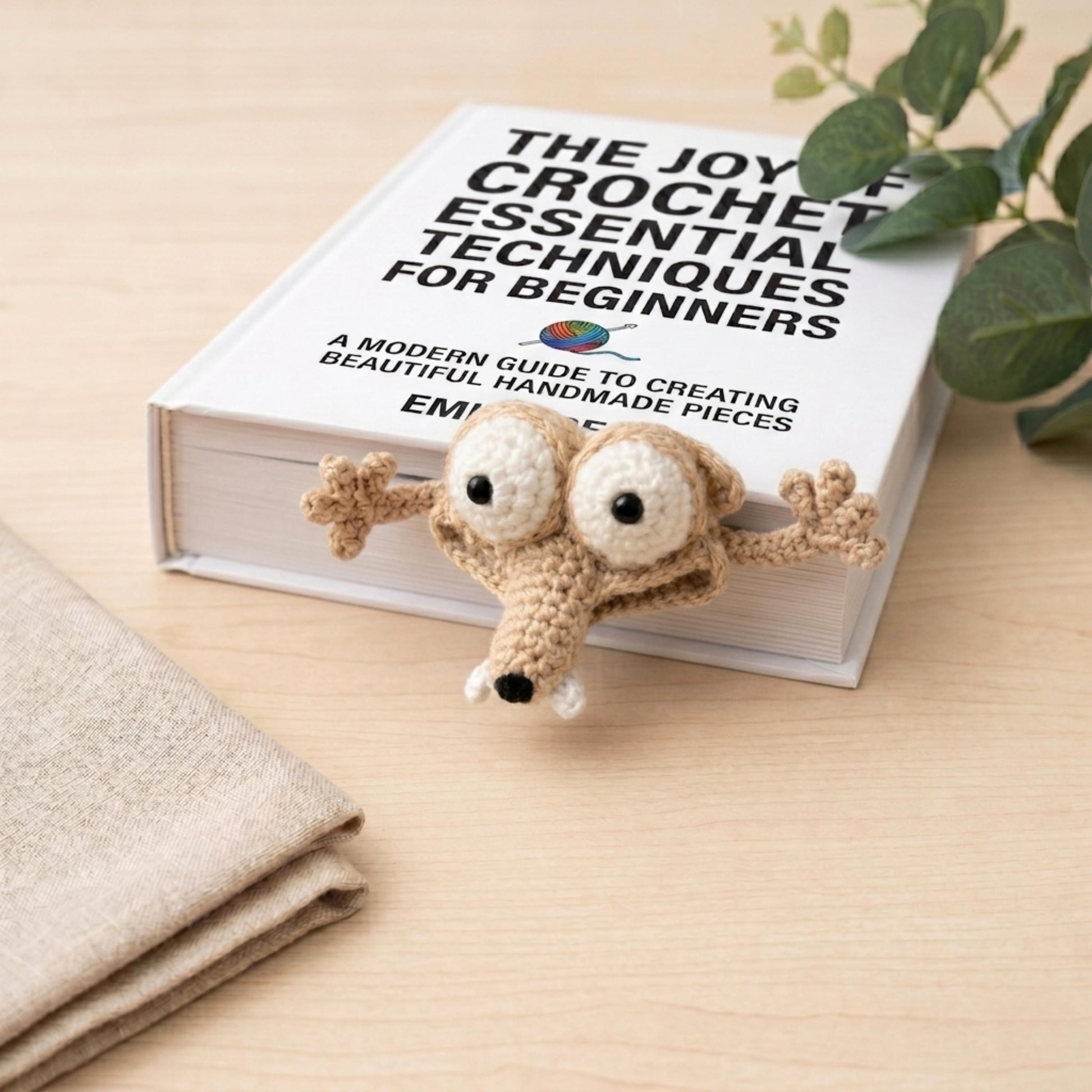 Squirrel Crochet Pattern Bundle - Coaster, Button Cover, Long Neck & Bookmark