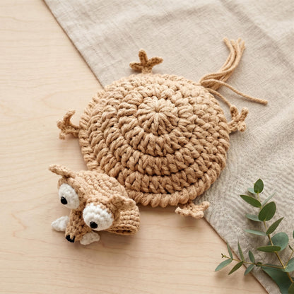 Squirrel Crochet Pattern Bundle - Coaster, Button Cover, Long Neck & Bookmark