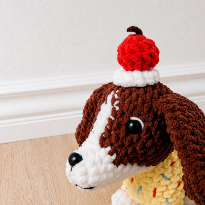 Hooktasyy Ice Cream Dog Crochet Pattern Summer Amigurumi Puppy PDF