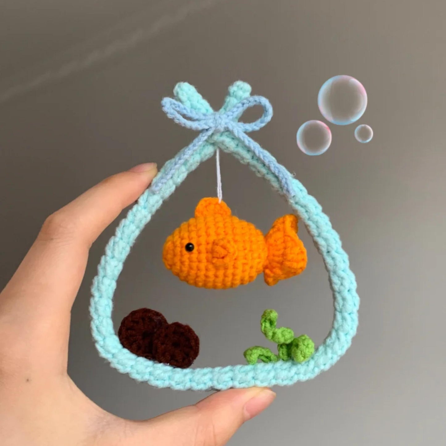 Hooktasyy A Bag of Goldfish Crochet Pattern Low-Sew Amigurumi PDF