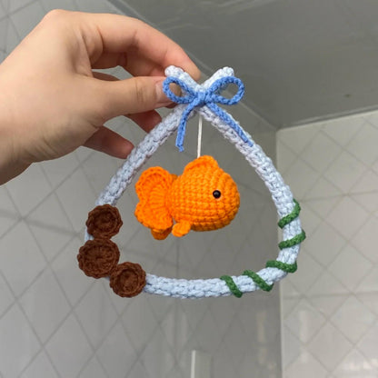 Hooktasyy A Bag of Goldfish Crochet Pattern Low-Sew Amigurumi PDF