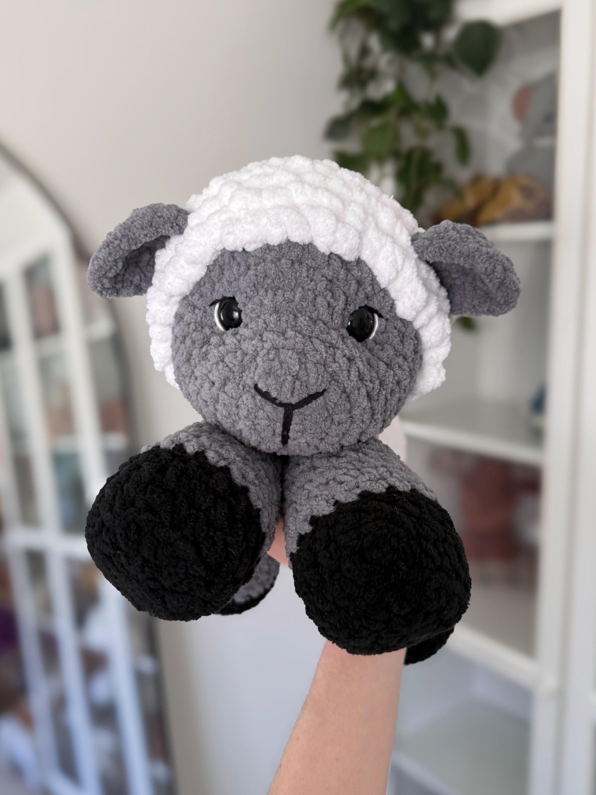 KnotsandSnugglesCo Lily the Floppy Lamb Crochet Pattern PDF
