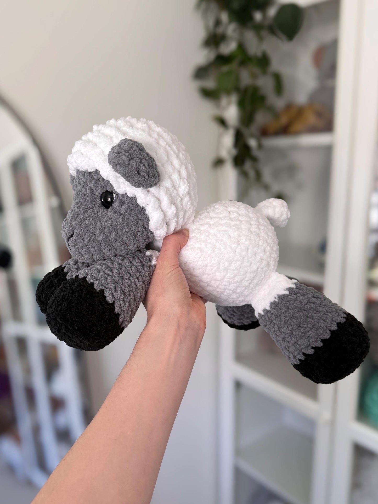 KnotsandSnugglesCo Lily the Floppy Lamb Crochet Pattern PDF