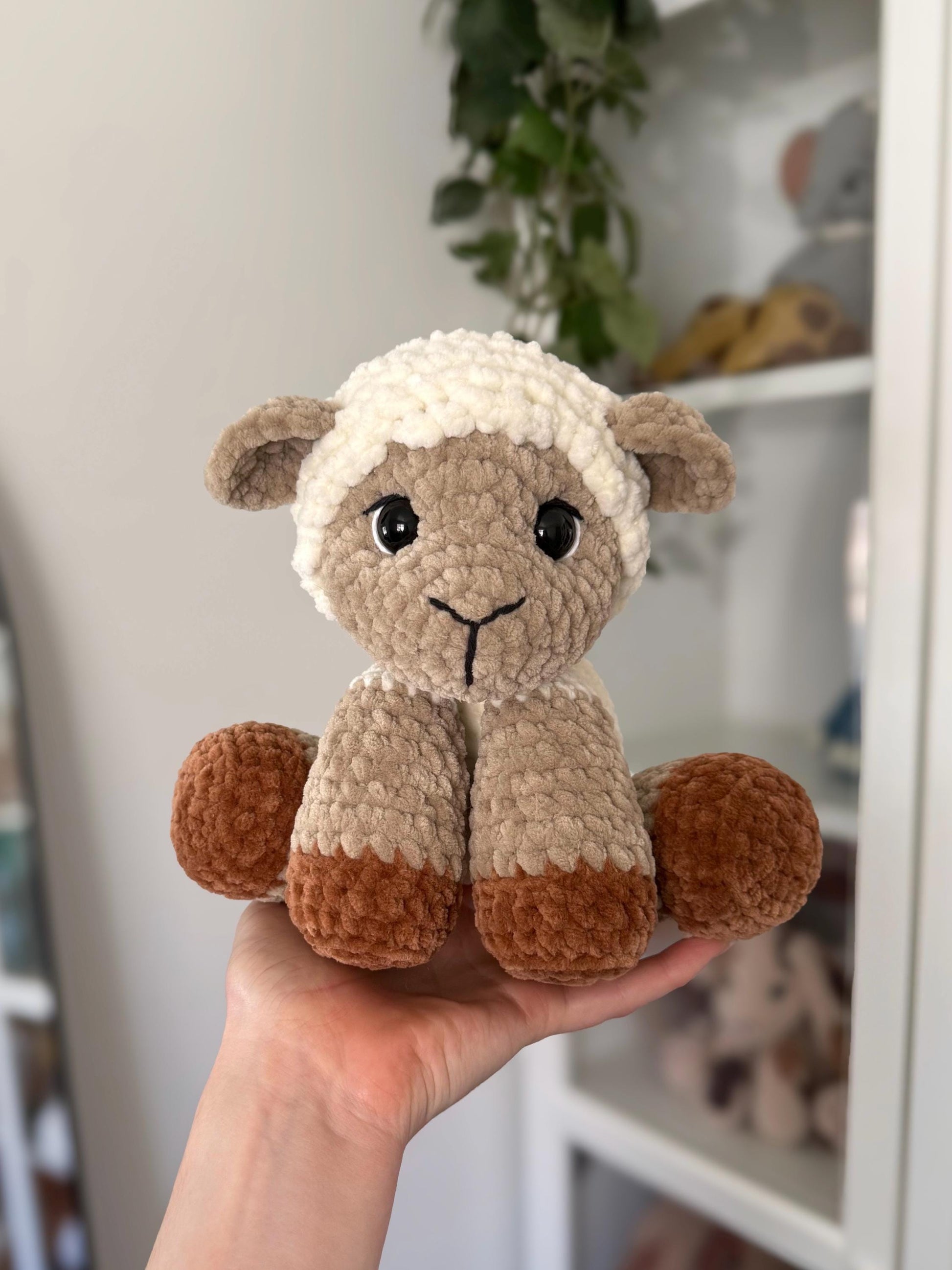 KnotsandSnugglesCo Lily the Floppy Lamb Crochet Pattern PDF