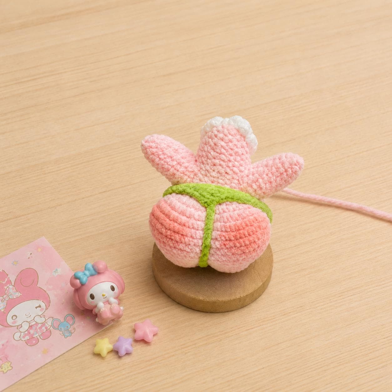 Crochiny Pink Starfish Crochet Pattern Digital Download Amigurumi Car Charm