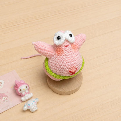 Crochiny Pink Starfish Crochet Pattern Digital Download Amigurumi Car Charm