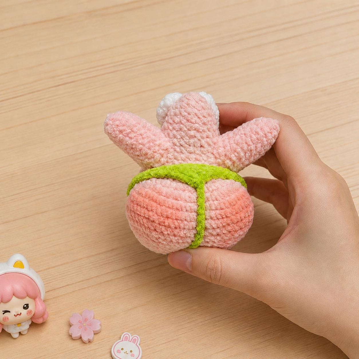 Crochiny Pink Starfish Crochet Pattern Digital Download Amigurumi Car Charm
