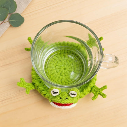 Crochiny Chill Frog Coaster Crochet Pattern Digital Download