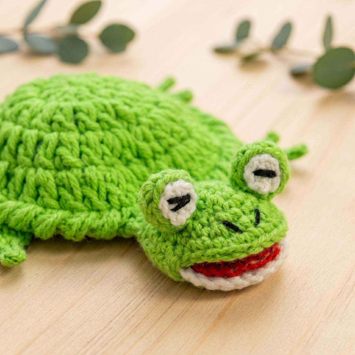 Crochiny Chill Frog Coaster Crochet Pattern Digital Download