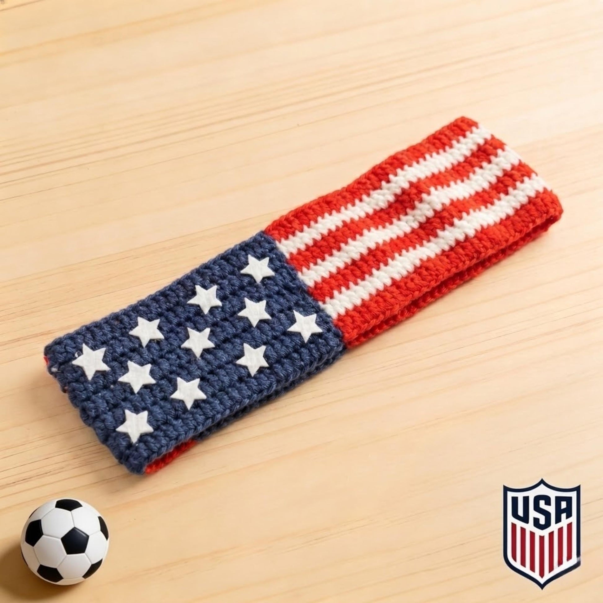 Crochiny USA Flag Headband Crochet Pattern Digital Download PDF
