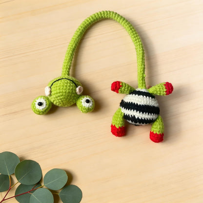 Crochiny Long Neck Frog Crochet Pattern Digital Download Amigurumi Bag Charm