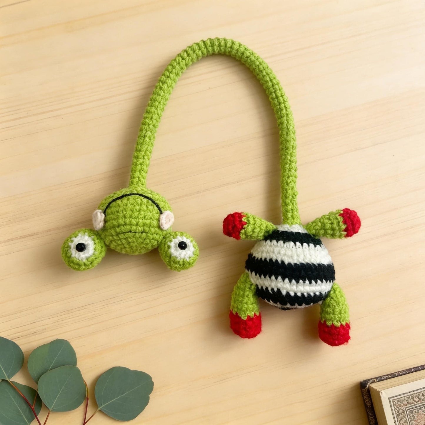 Crochiny Long Neck Frog Crochet Pattern Digital Download Amigurumi Bag Charm