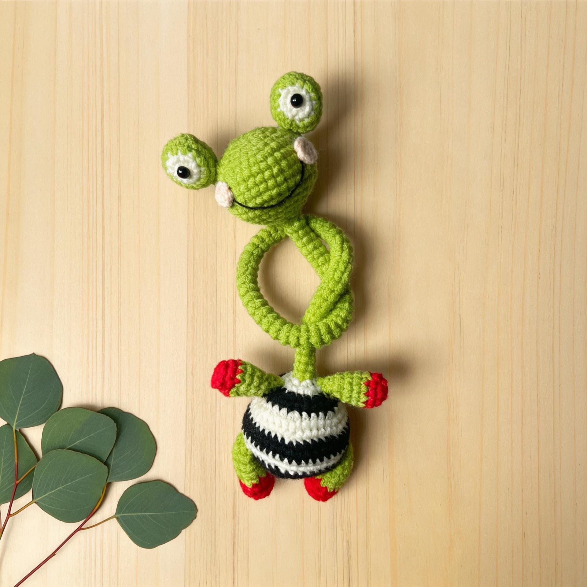 Crochiny Long Neck Frog Crochet Pattern Digital Download Amigurumi Bag Charm