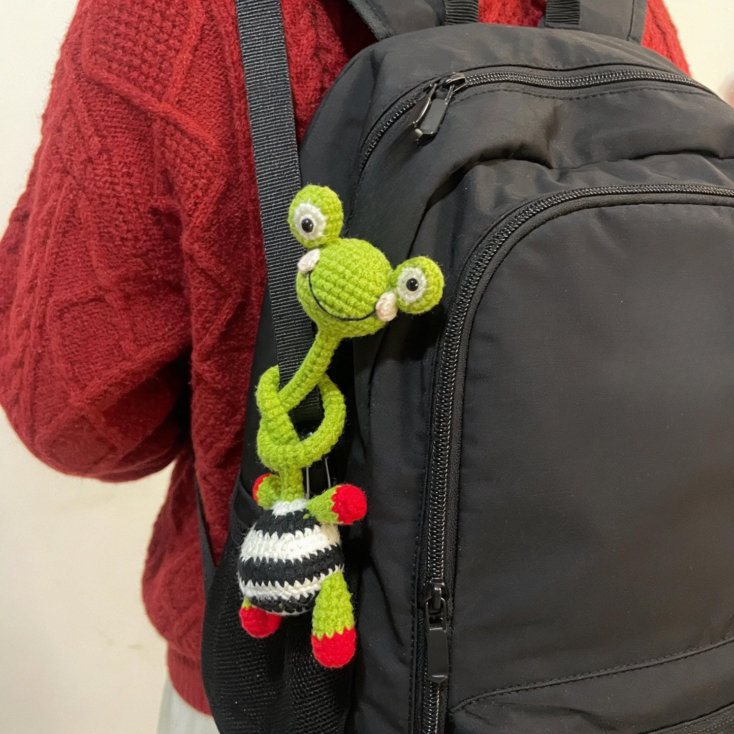 Crochiny Long Neck Frog Crochet Pattern Digital Download Amigurumi Bag Charm