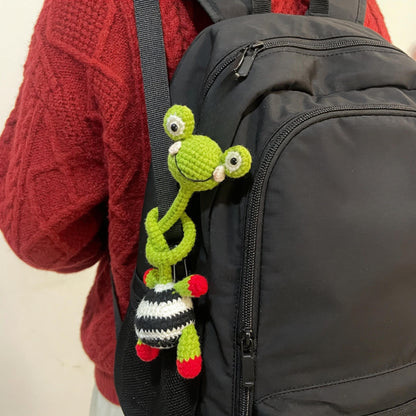 Crochiny Long Neck Frog Crochet Pattern Digital Download Amigurumi Bag Charm