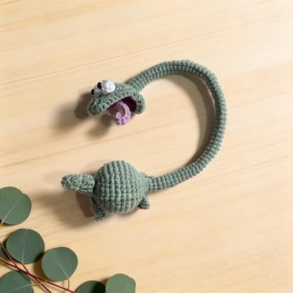 Crochiny Long Neck Lizard Crochet Pattern Digital Download Amigurumi Bag Charm