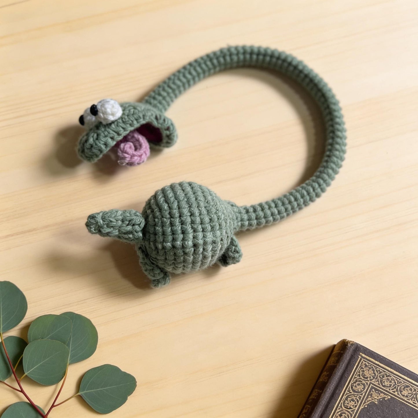 Crochiny Long Neck Lizard Crochet Pattern Digital Download Amigurumi Bag Charm