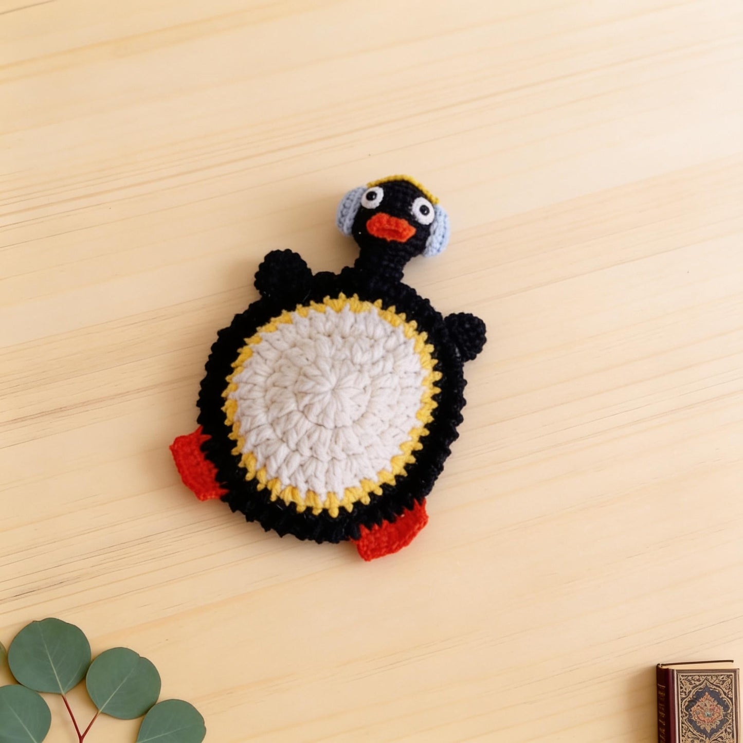 Crochiny Penguin Coaster Crochet Pattern Digital Download Amigurumi Mug Rug