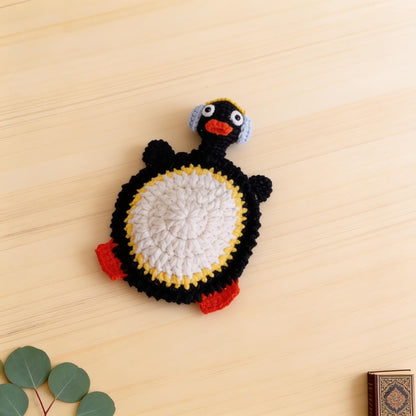 Crochiny Penguin Coaster Crochet Pattern Digital Download Amigurumi Mug Rug