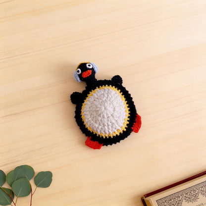 Crochiny Penguin Coaster Crochet Pattern Digital Download Amigurumi Mug Rug