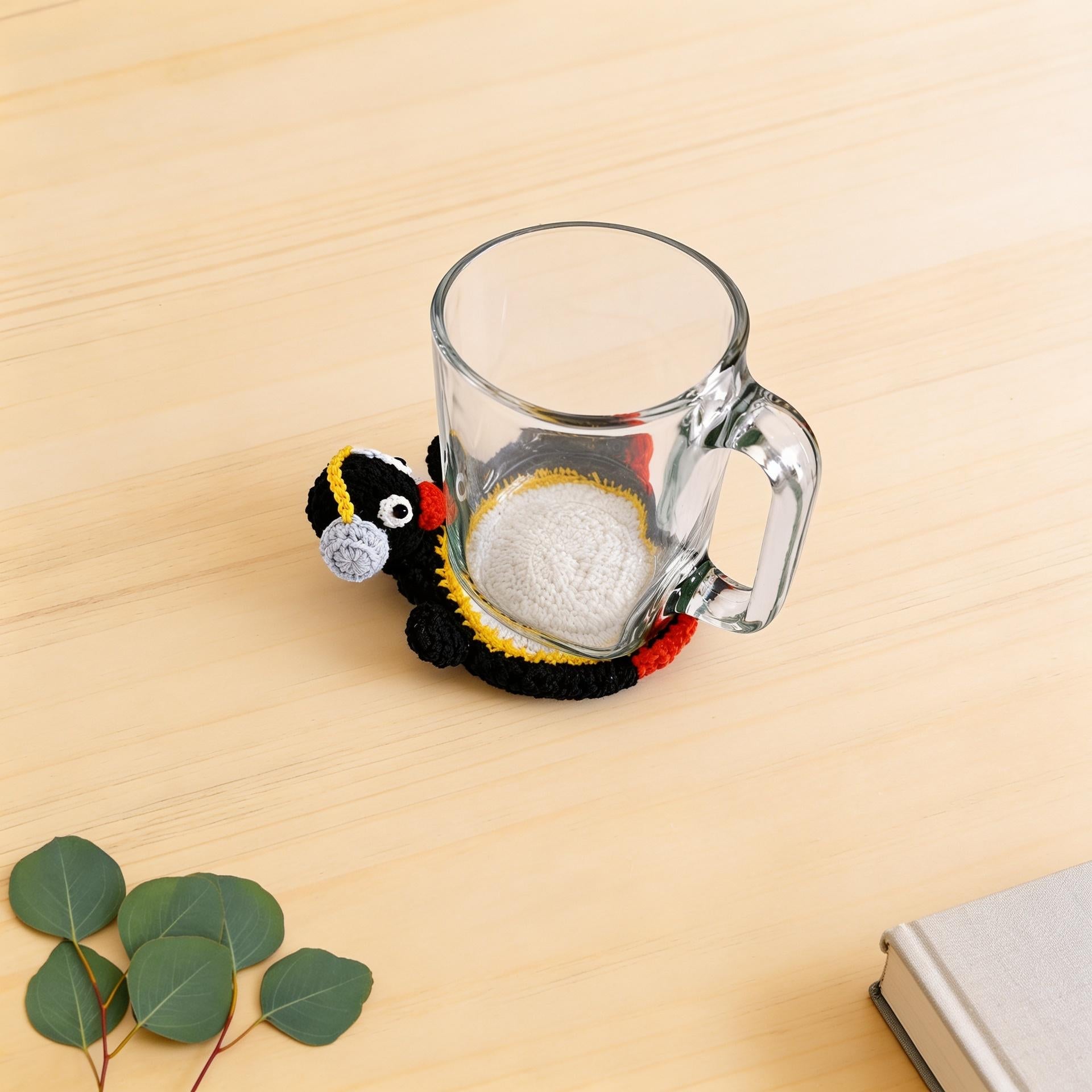 Crochiny Penguin Coaster Crochet Pattern Digital Download Amigurumi Mug Rug