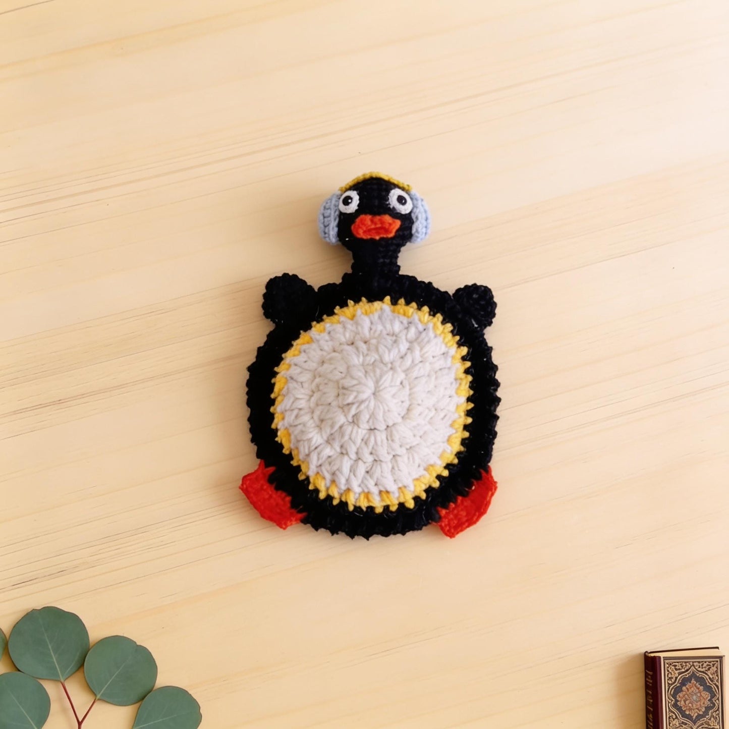 Crochiny Penguin Coaster Crochet Pattern Digital Download Amigurumi Mug Rug
