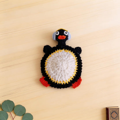 Crochiny Penguin Coaster Crochet Pattern Digital Download Amigurumi Mug Rug